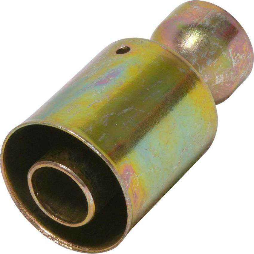 Universal Air Conditioning FT 6605SBC A/C Refrigerant Hose Fitting -- Steel Straight Outer Weld-on Beadlock Fitting