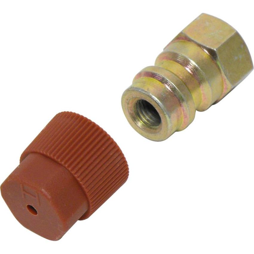 Universal Air Conditioning FT 7608SRC A/C Service Valve Fitting -- Steel Straight Screw-on Service Port Fitting