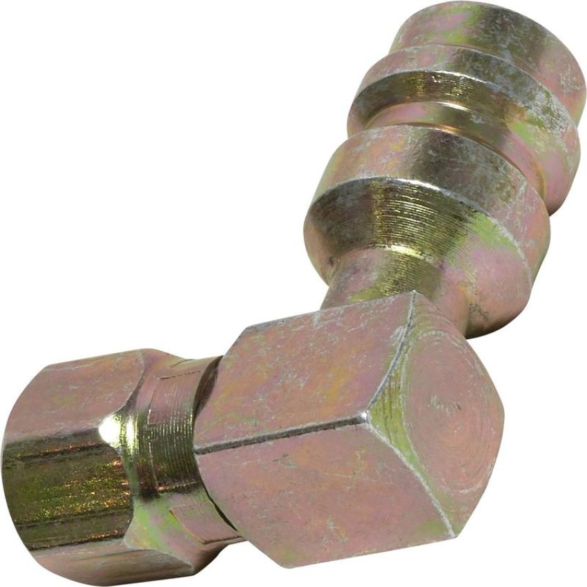 Universal Air Conditioning FT 7611SRC A/C Service Valve Fitting -- Steel 90Âº Screw-on Service Port Fitting
