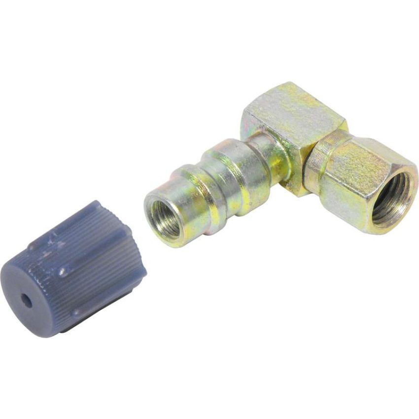 Universal Air Conditioning FT 7612SBC A/C Service Valve Fitting -- Steel 90Âº Screw-on Service Port Fitting