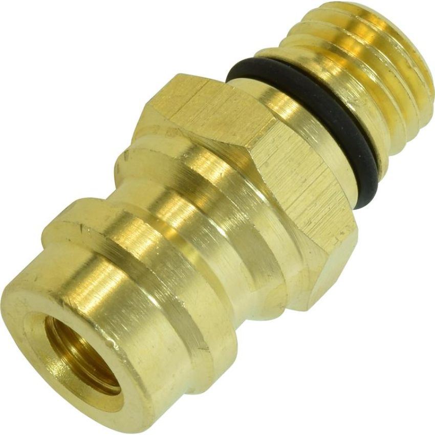 Universal Air Conditioning GA 5020BC A/C Service Valve Fitting -- Brass Straight Screw-on Service Port Fitting