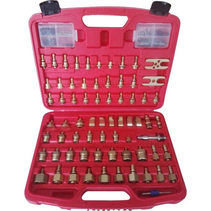 Universal Air Conditioning TO 7628C A/C Repair Tool -- Brass Adapter Tool Set