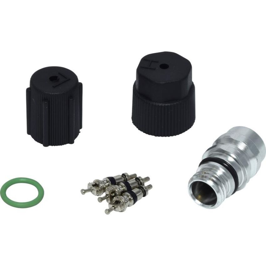 Universal Air Conditioning VC 2901C A/C System Valve Core and Cap Kit -- Valve and Cap Kit
