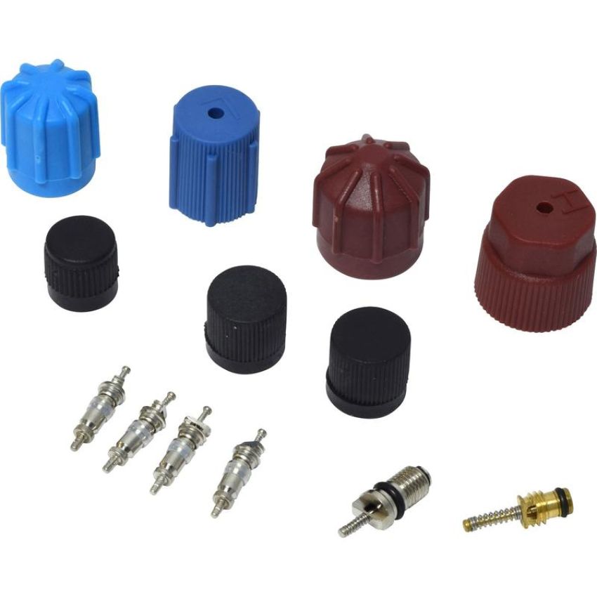 Universal Air Conditioning VC 2903C A/C System Valve Core and Cap Kit -- Valve and Cap Kit