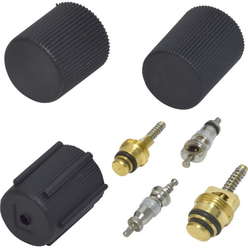 Universal Air Conditioning VC 2905C A/C System Valve Core and Cap Kit -- Valve and Cap Kit