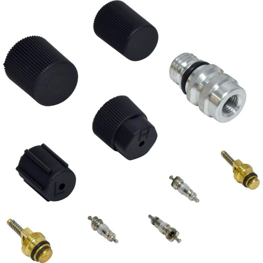 Universal Air Conditioning VC 2908C A/C System Valve Core and Cap Kit -- Valve and Cap Kit