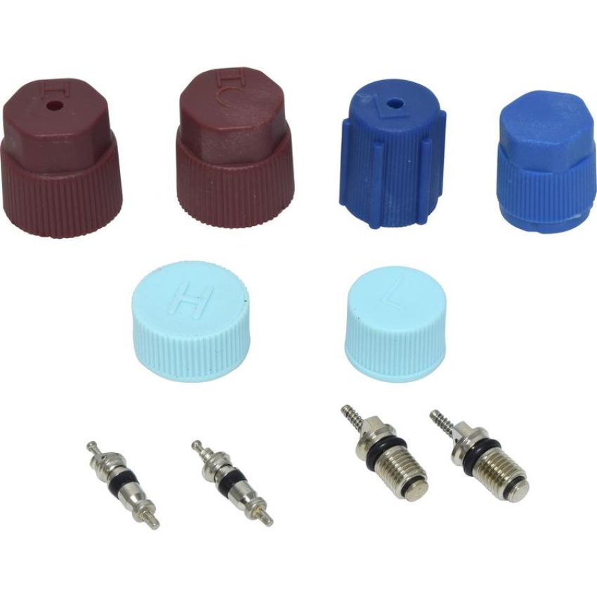 Universal Air Conditioning VC 2909C A/C System Valve Core and Cap Kit -- Valve and Cap Kit
