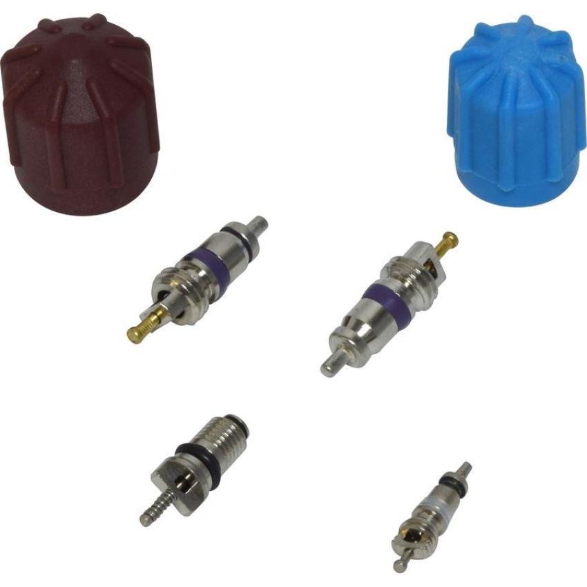 Universal Air Conditioning VC 2911C A/C System Valve Core and Cap Kit -- Valve and Cap Kit
