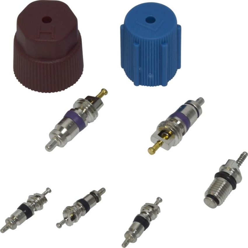 Universal Air Conditioning VC 2912C A/C System Valve Core and Cap Kit -- Valve and Cap Kit