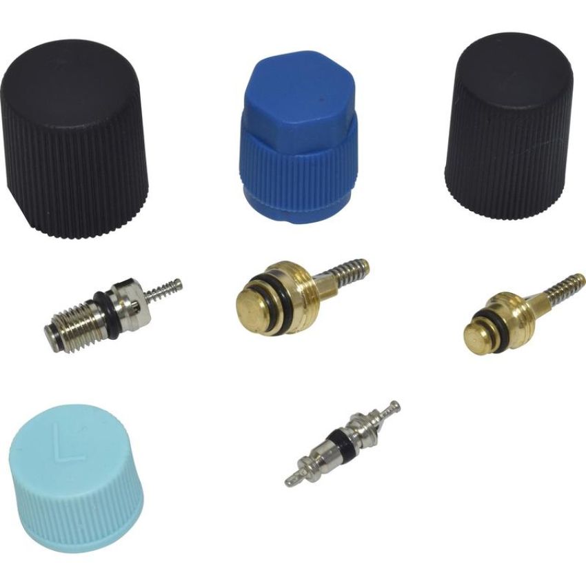 Universal Air Conditioning VC 2914C A/C System Valve Core and Cap Kit -- Valve and Cap Kit