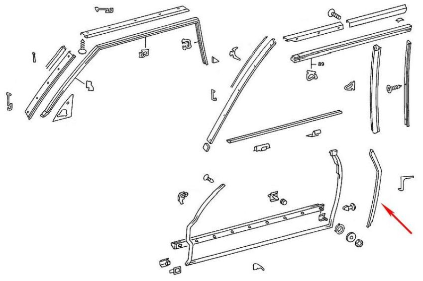 URO Parts 1077270131 Door Seal