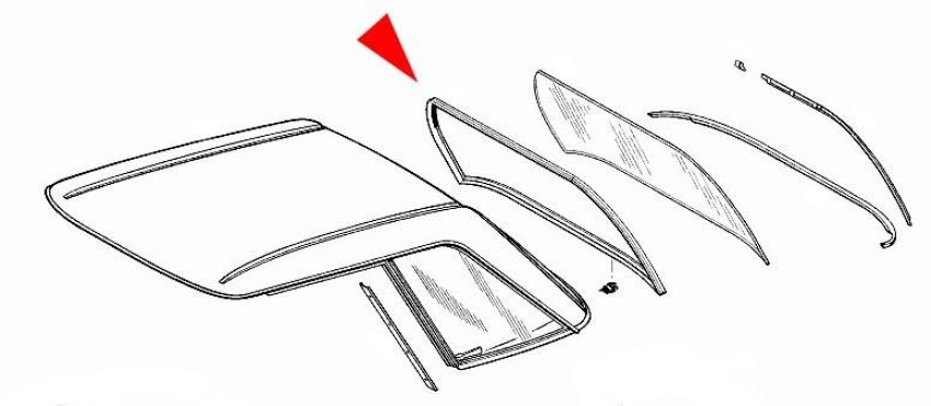 URO Parts 1136700039 Hard Top Rear Window Seal