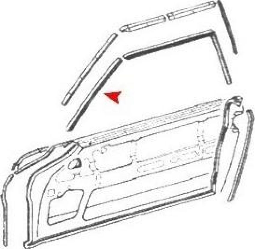 URO Parts 1137251766 Windshield Pillar Seal