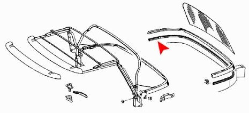 URO Parts 1137790022 Soft Top Seal