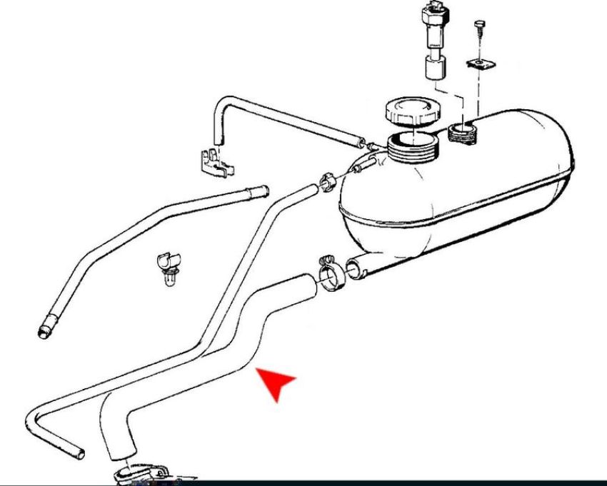 URO Parts 11531289257 Expansion Tank Hose