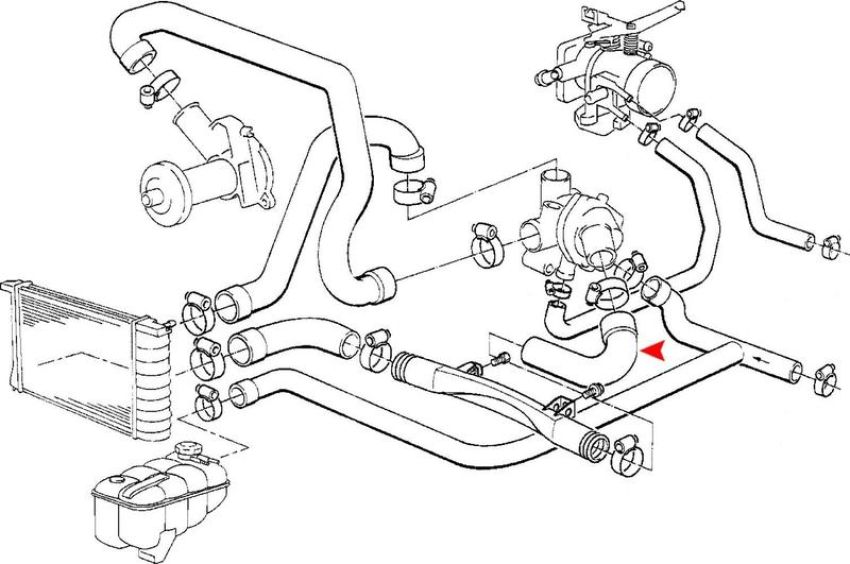 URO Parts 11531718982 Coolant Hose
