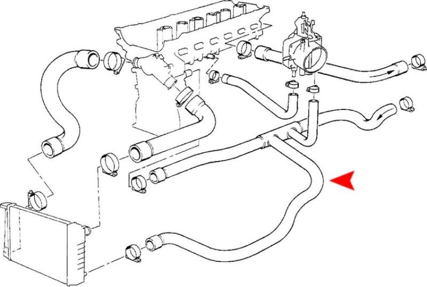 URO Parts 11531726506 Coolant Hose