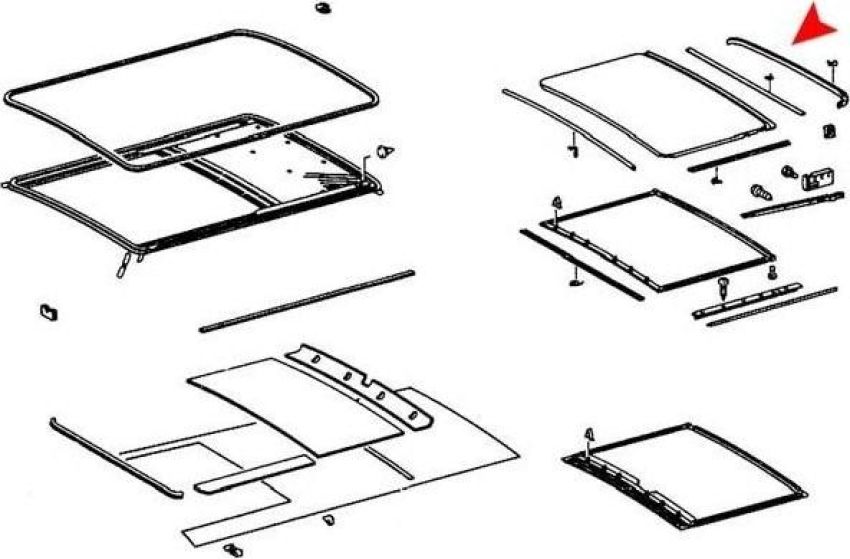 URO Parts 1157820198 Sunroof Seal