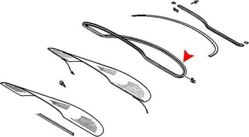 URO Parts 1166700039 Rear Window Seal