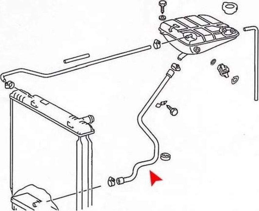URO Parts 1235012182 Expansion Tank Hose