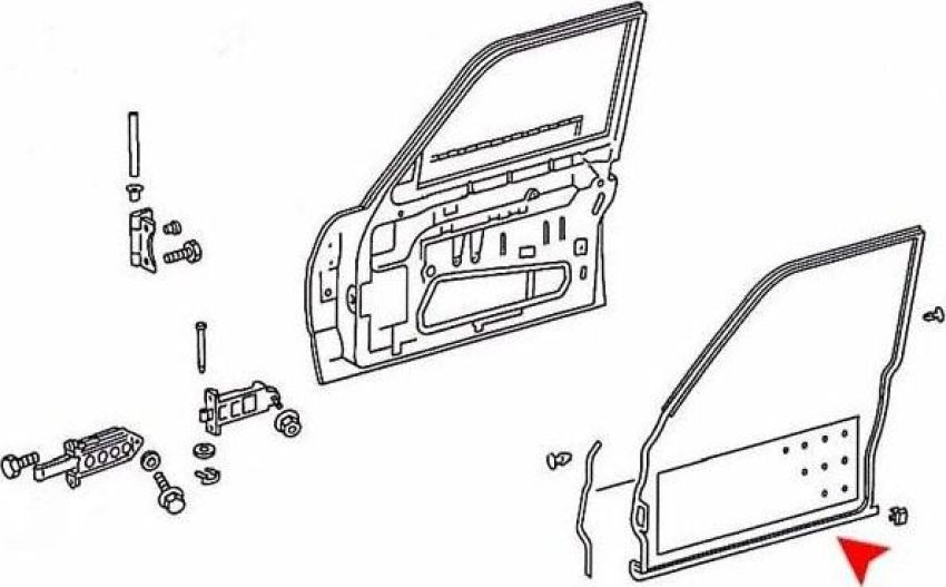 URO Parts 1237201678 Door Seal