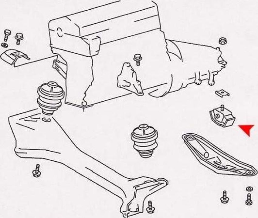 URO Parts 1242400618 Transmission Mount