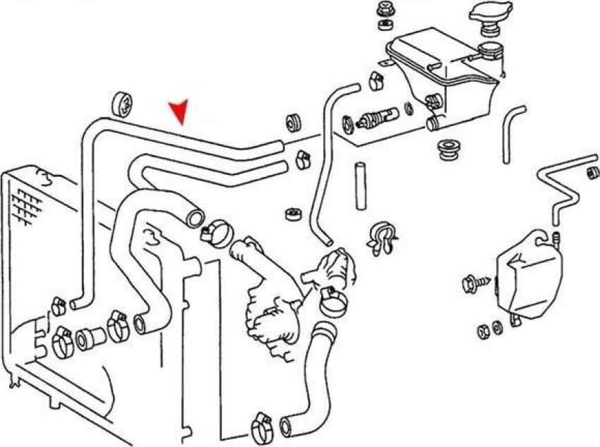 URO Parts 1245000875 Expansion Tank Hose