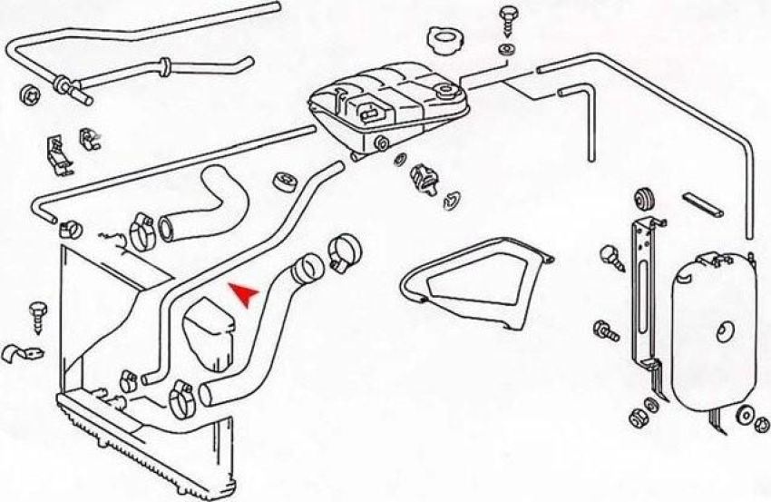 URO Parts 1265011882 Expansion Tank Hose