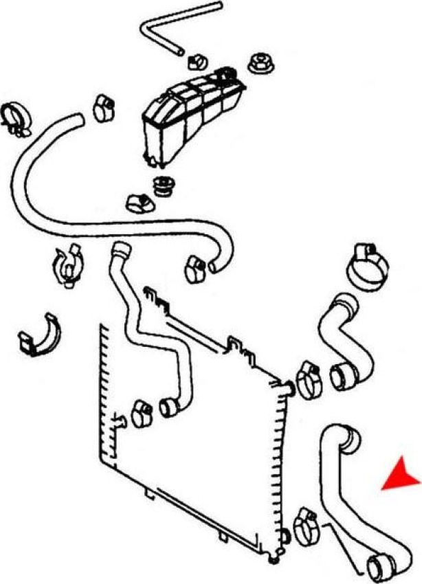 URO Parts 2105012282 Radiator Hose