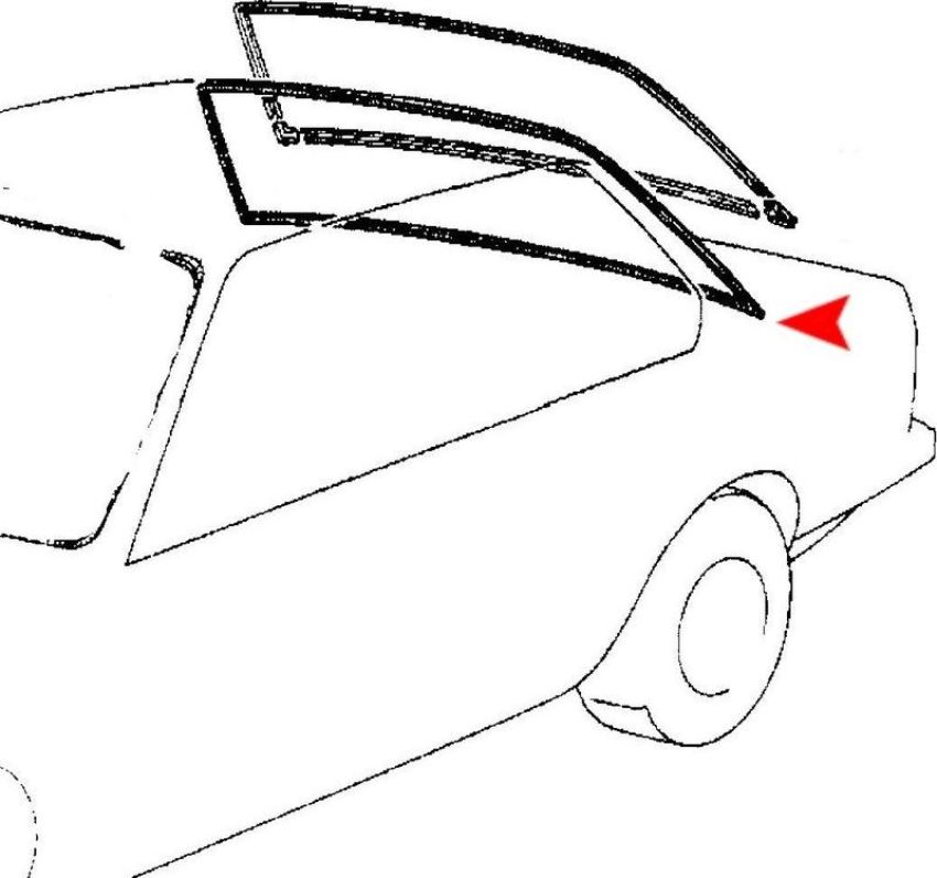 URO Parts 51311913888 Rear Window Seal