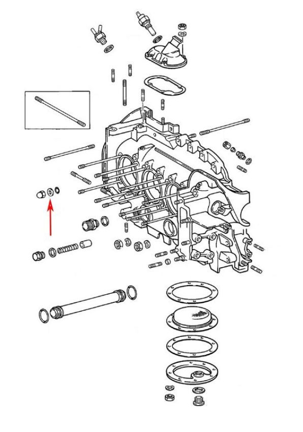 URO Parts 90110116102 Engine Case Washer w/ Chamfer