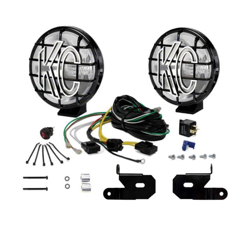 KC HiLiTES 97114 KC Apollo Pro Halogen 6in Spread 2-Light System - 2018-2024 Jeep JL/4xe/JT