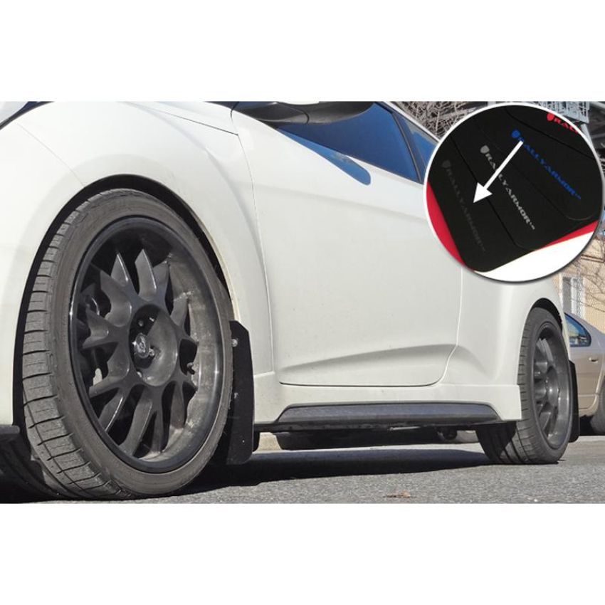 Rally Armor MF24-UR-BLK/GRY Black Mud Flap/Grey Logo