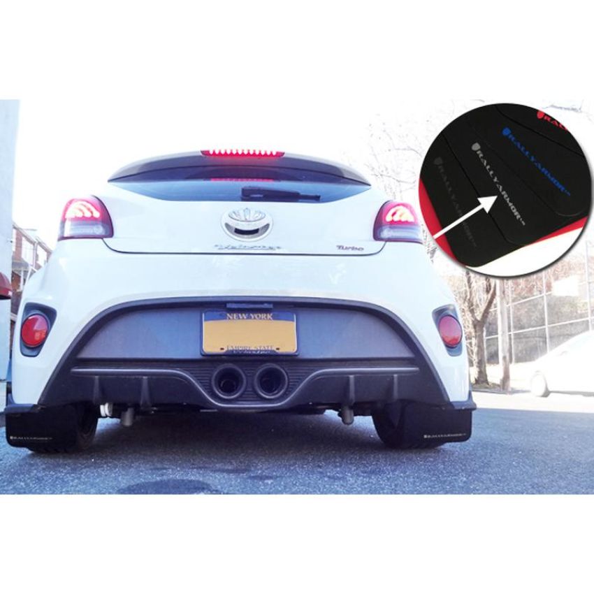 Rally Armor MF24-UR-BLK/SIL Black Mud Flap/Silver Logo