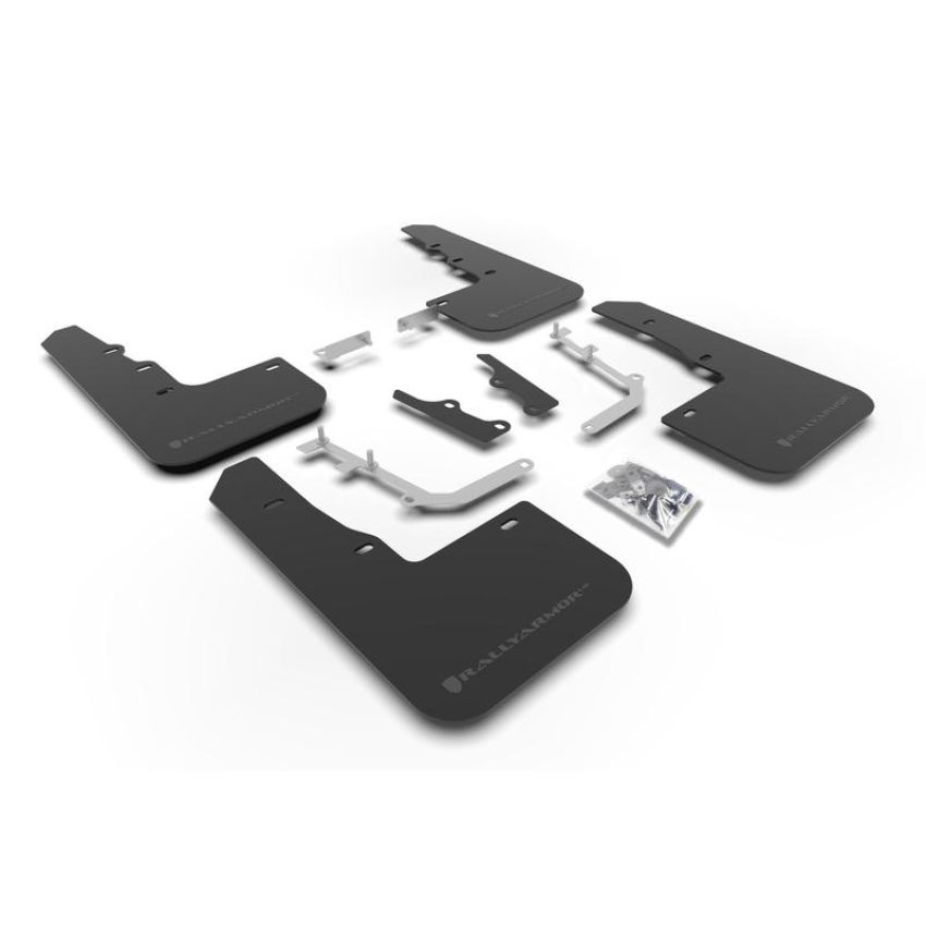 Rally Armor MF65-UR-BLK/GRY Black Mud Flap/GreyLogo