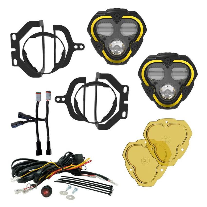 KC HiLiTES 97148 FLEX ERA 3 LED DM SAE Fog 2-Lt Mstr Kt - 18-24 Jeep Wrangler JL/Gladiator JT