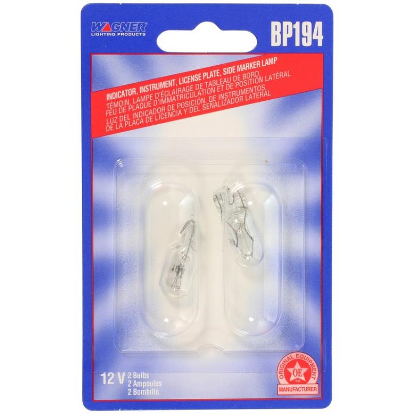 WAGNER LIGHTING BP194 Standard Multi-Purpose Light Bulb Card of 2
