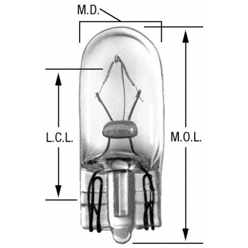 WAGNER LIGHTING BP194NA Standard Multi-Purpose Light Bulb Card of 2