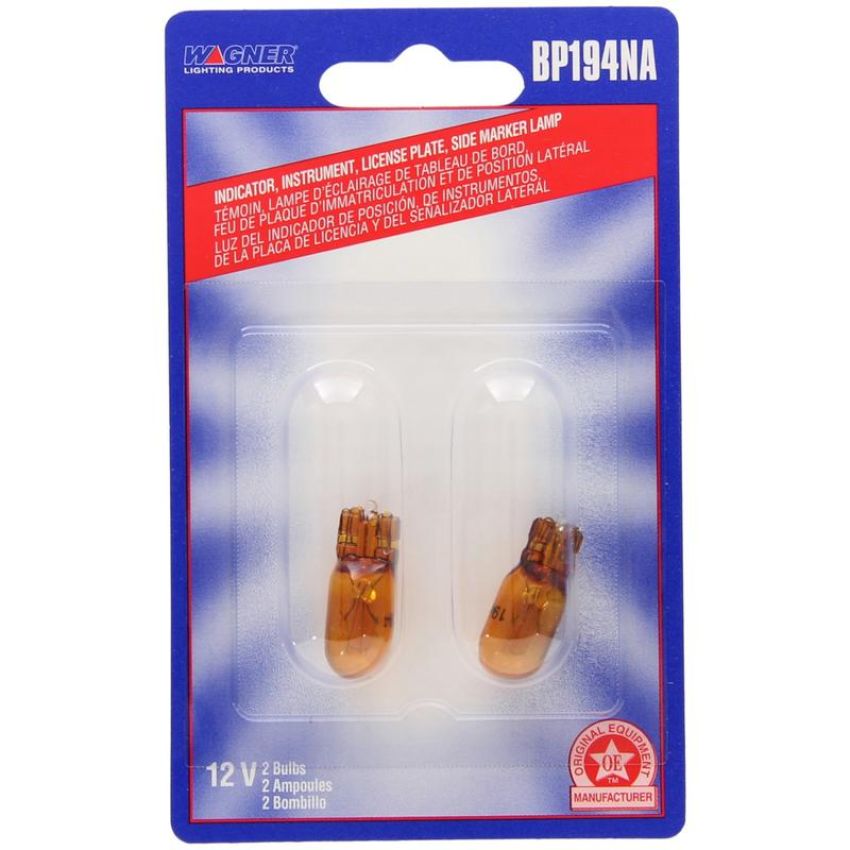 WAGNER LIGHTING BP194NA Standard Multi-Purpose Light Bulb Card of 2