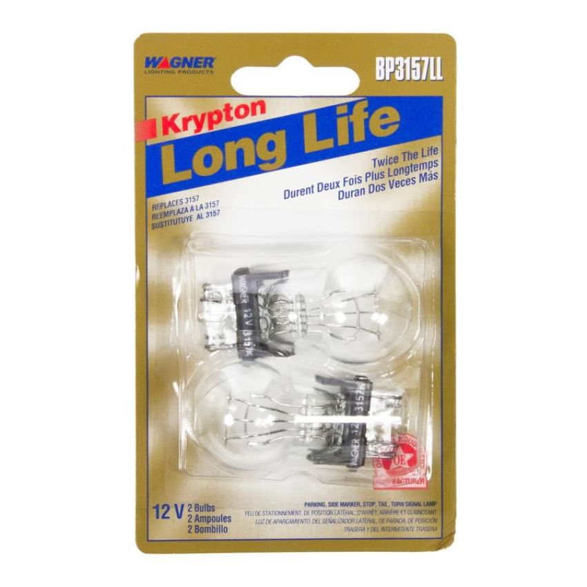 WAGNER LIGHTING BP3157LL Long Life Multi-Purpose Light Bulb Card of 2