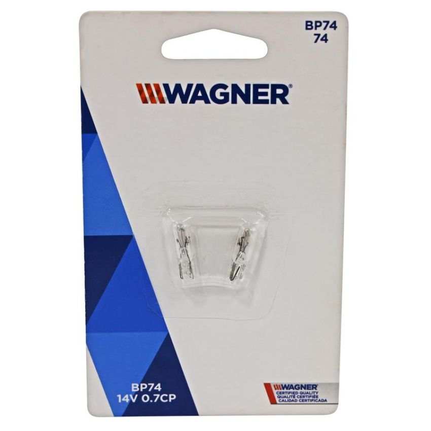WAGNER LIGHTING BP74 Standard Multi-Purpose Light Bulb Card of 2