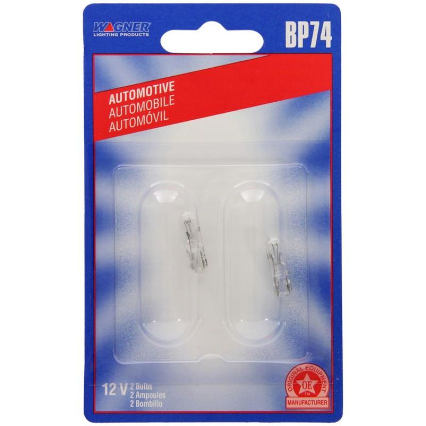 WAGNER LIGHTING BP74 Standard Multi-Purpose Light Bulb Card of 2