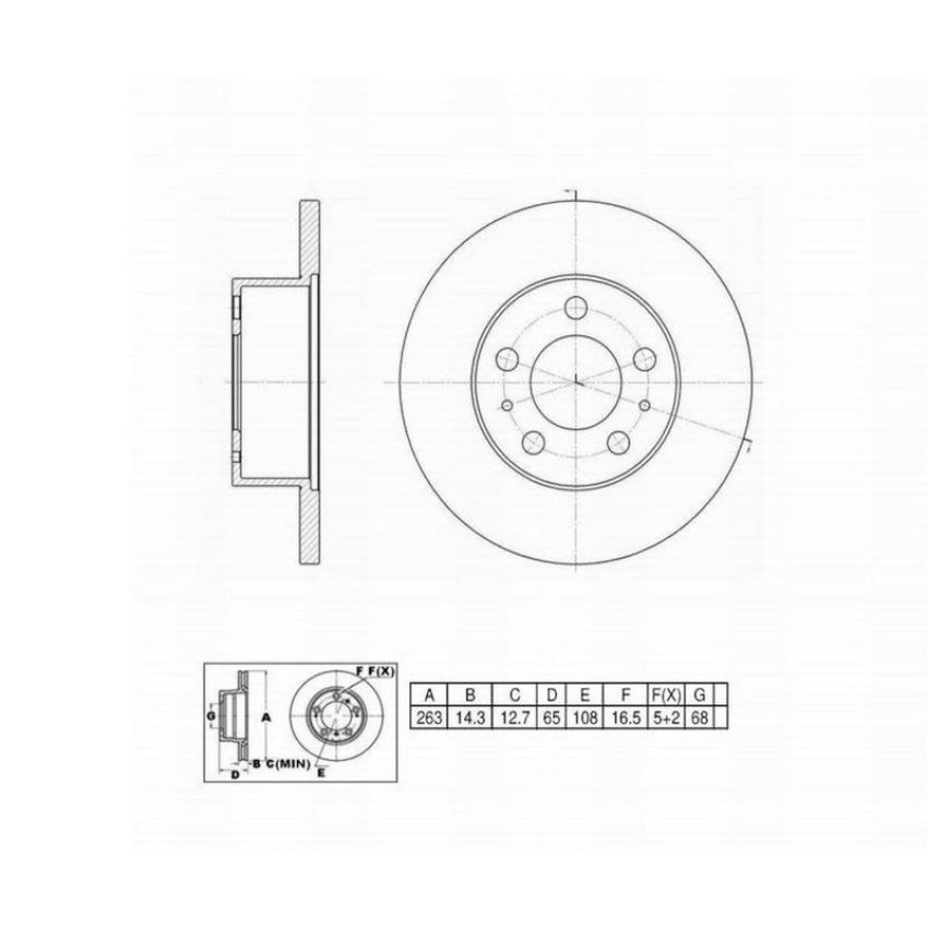 Winhere 441059 Brake Rotor