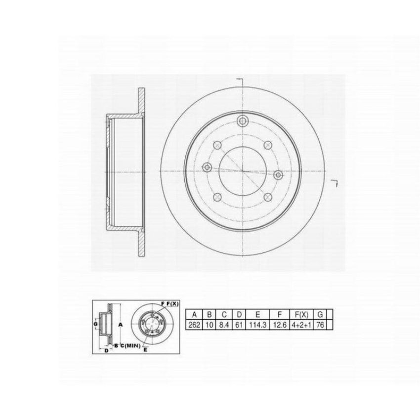 Winhere 661625 Brake Rotor
