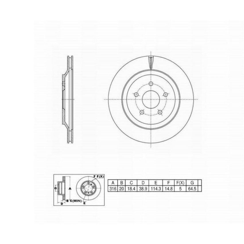 Winhere 6620233 Brake Rotor
