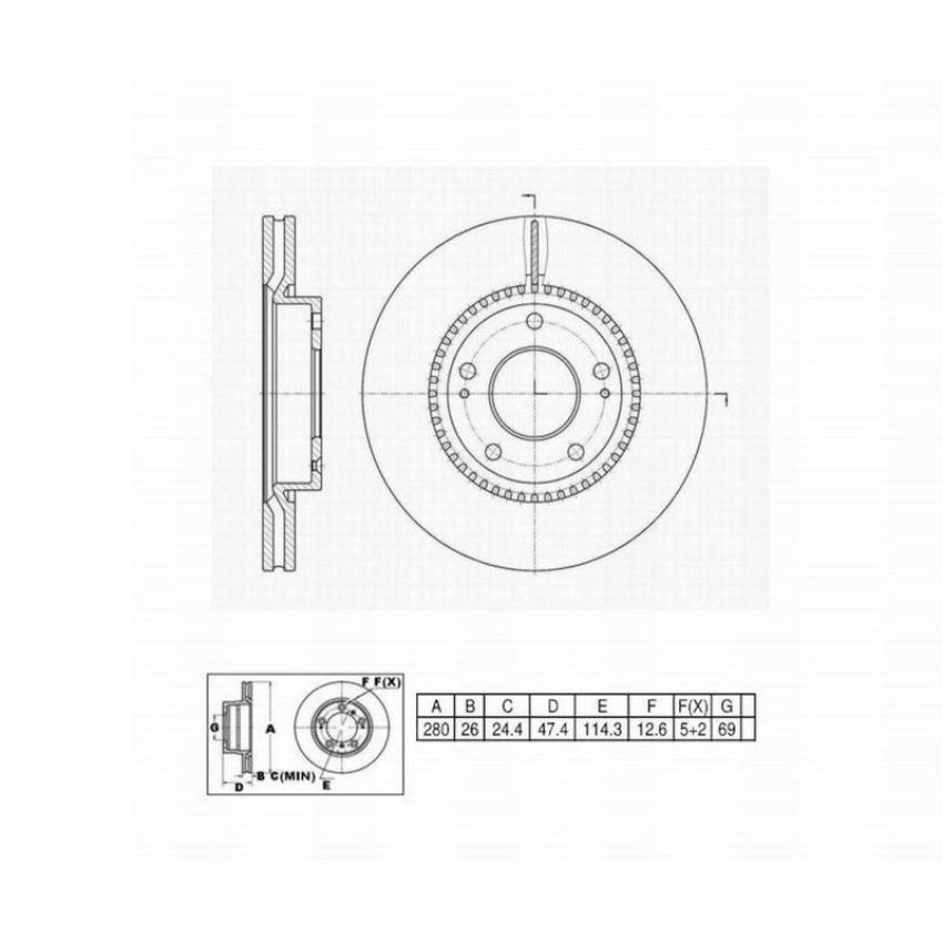 Winhere 6620242 Brake Rotor