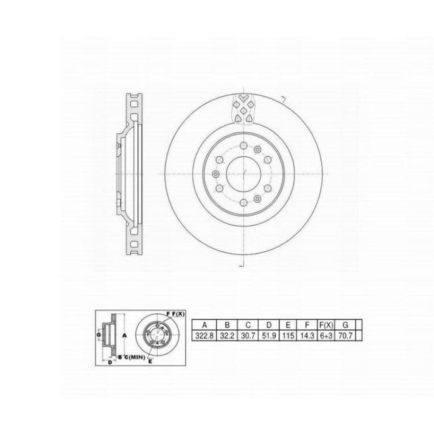 Winhere 6620515 Brake Rotor