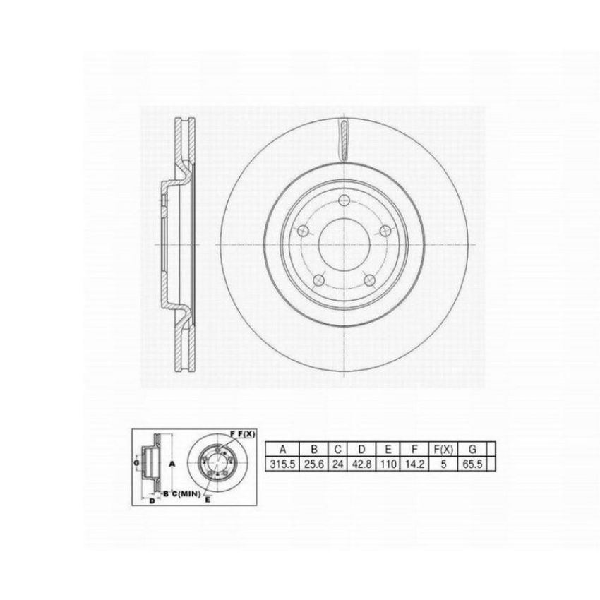 Winhere 6621000 Brake Rotor