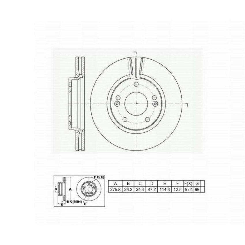 Winhere 662870 Brake Rotor