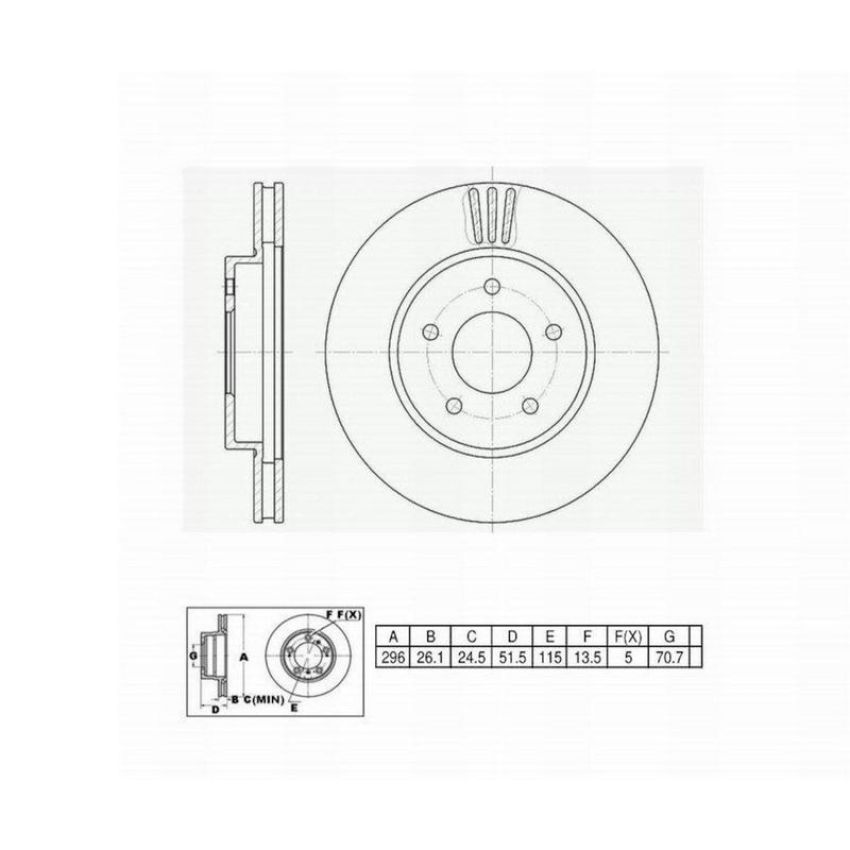 Winhere 662898 Brake Rotor